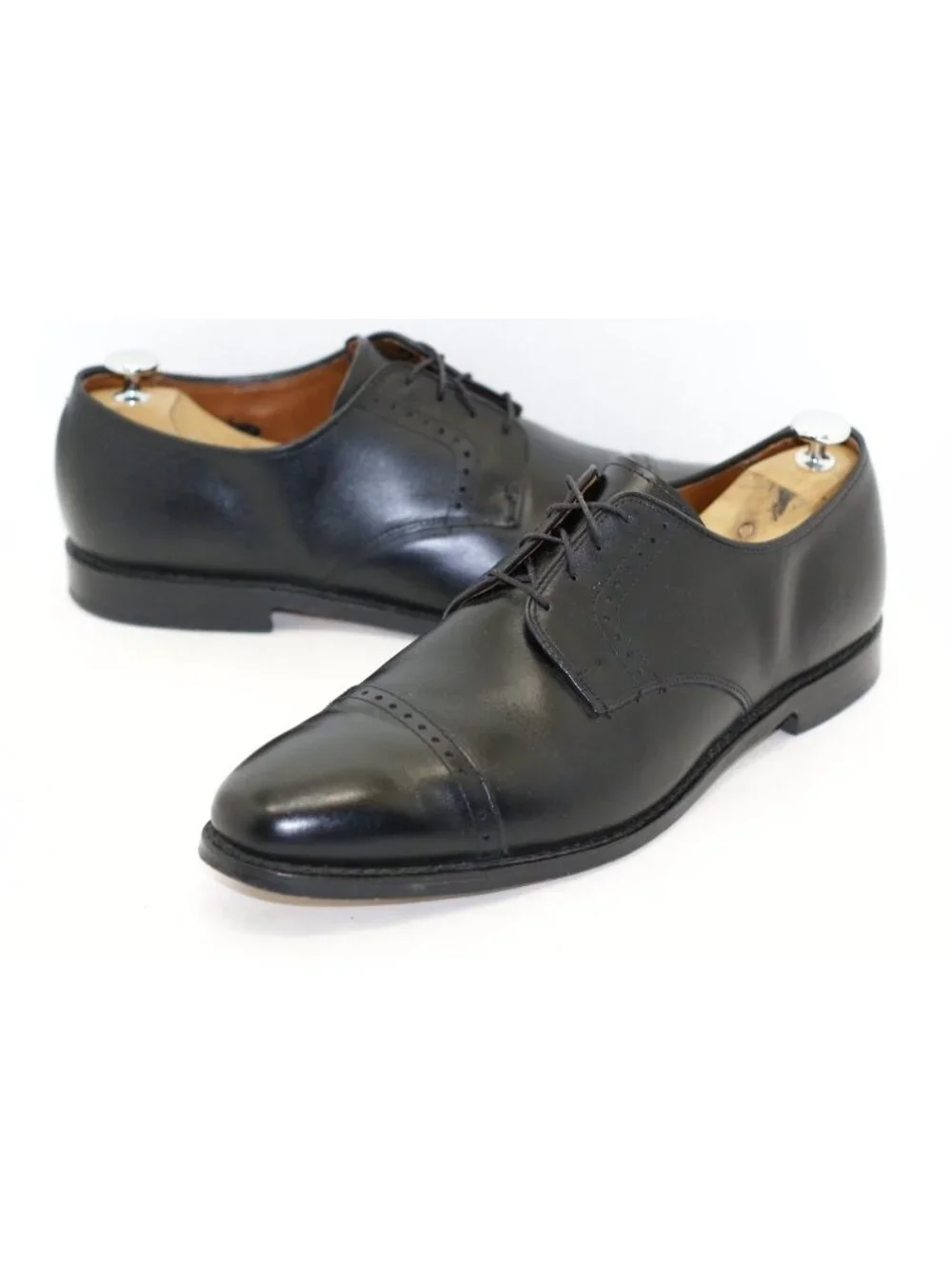 Allen Edmonds 'Clifton' Blucher Black Leather Oxfords Size 11.5 D DD25